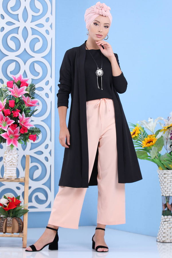 Bol Pantolon Pudra - 02 7635 Pembe - 7635 PEMBE