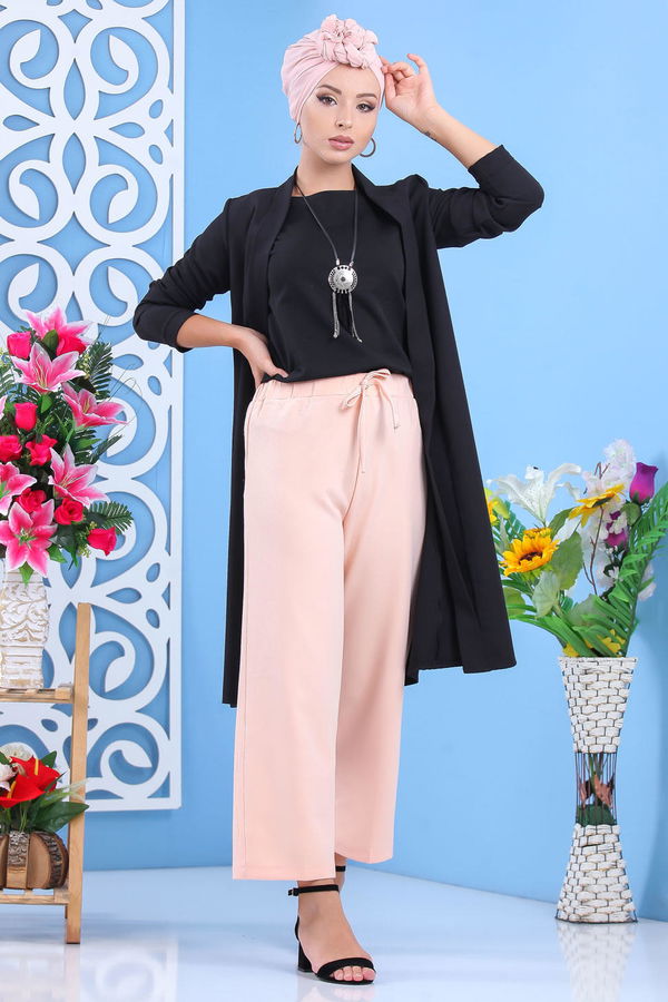 Bol Pantolon Pudra - 02 7635 Pembe - 7635 PEMBE