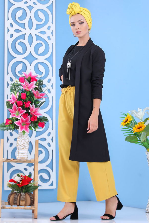 Bol Pantolon Hardal - 02 7635 Sarı - 7635 Sarı