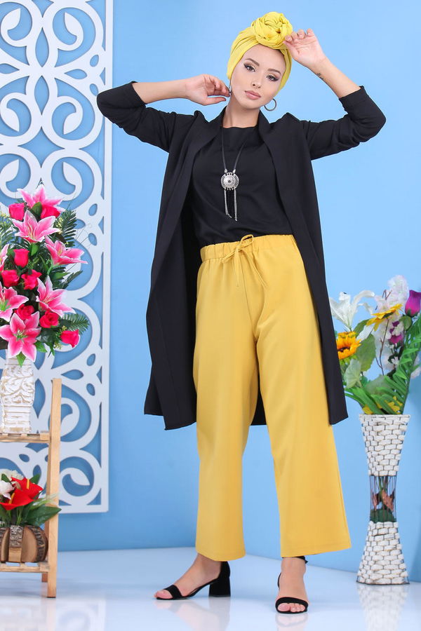 Bol Pantolon Hardal - 02 7635 Sarı - 7635 Sarı