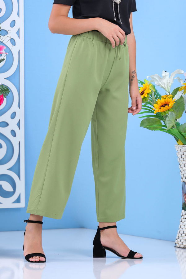 Bol Pantolon Fistik Yeşil - 02 7635 Yeşil - 7635