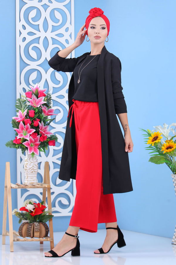 Bol Pantolon Kirmizi - 02 7635 Kırmızı - 7635 Kırmızı