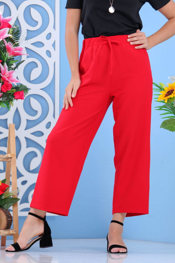 Bol Pantolon Kirmizi - 02 7635 Kırmızı - 7635 Kırmızı