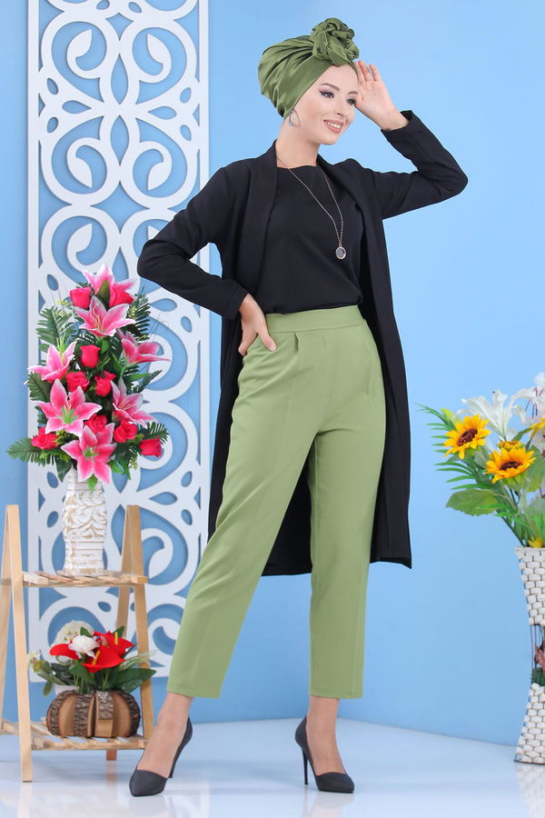 Pantolon Fistik Yeşil  - 02 7641 Yeşil - 7641
