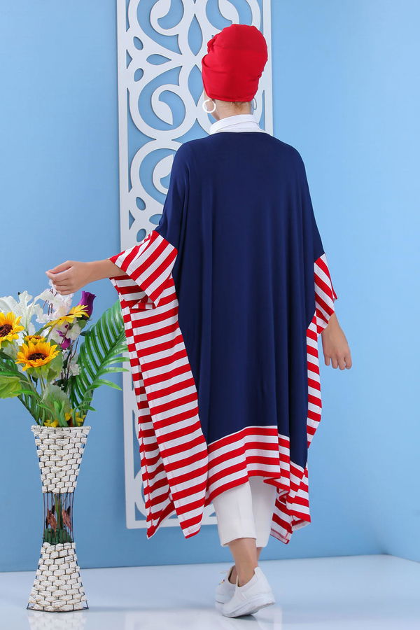 Baskılı Panço Lacivert Lacivert - 5126
