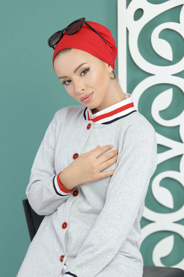 Ceket Siyah  Gri - 7653 GRİ
