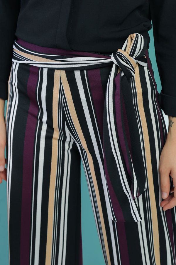Kuşaklı Pantolon Mor - 02 1234 Mor - 1234 MOR