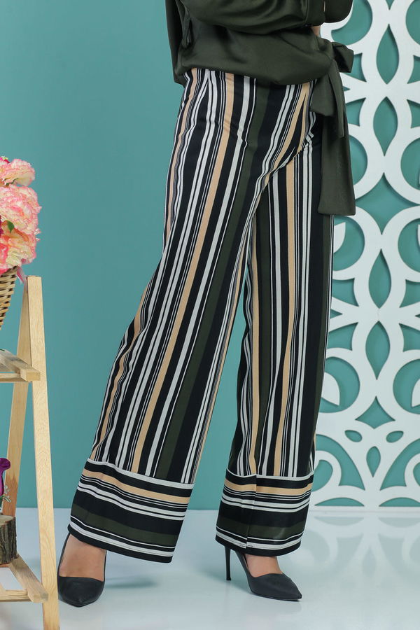 Kuşaklı Pantolon Haki Haki - 1234 HAKİ