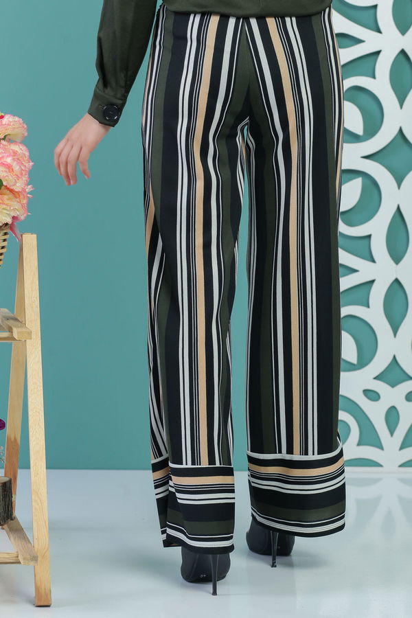 Kuşaklı Pantolon Haki Haki - 1234 HAKİ