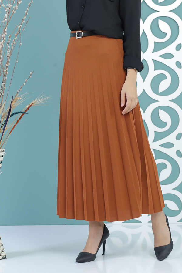 Pliseli Etek Taba - 02 7670 Taba - 7670 TABA