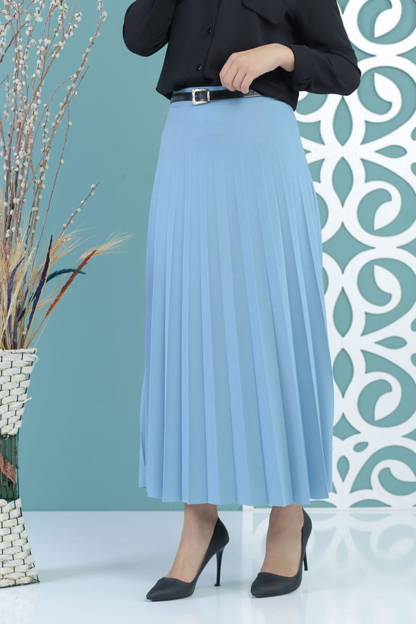 Pliseli Etek Bebe Mavi - 02 7670 Mavi - 7670