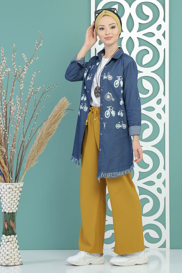 Bol Pantolon Hardal - 02 7679 Sarı - 7679 Sarı