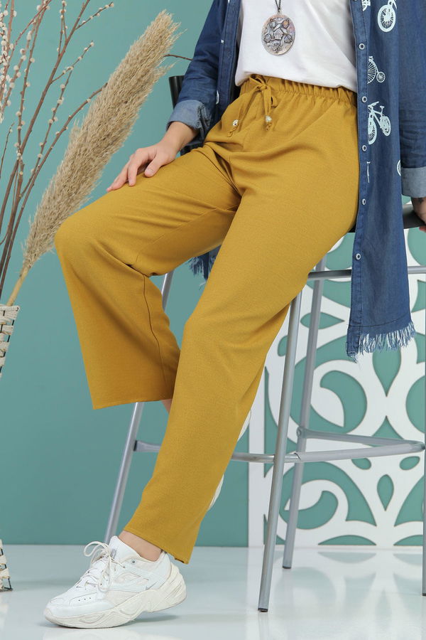 Bol Pantolon Hardal - 02 7679 Sarı - 7679 Sarı