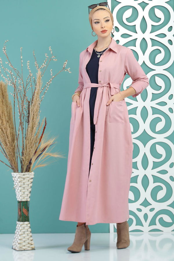 Kuşaklı Kap Siyah Pembe - 6774