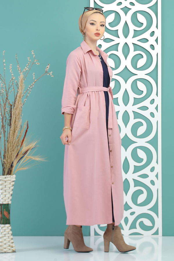 Kuşaklı Kap Siyah Pembe - 6774