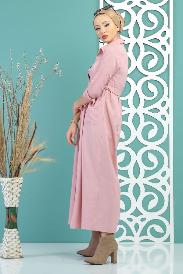 Kuşaklı Kap Siyah Pembe - 6774