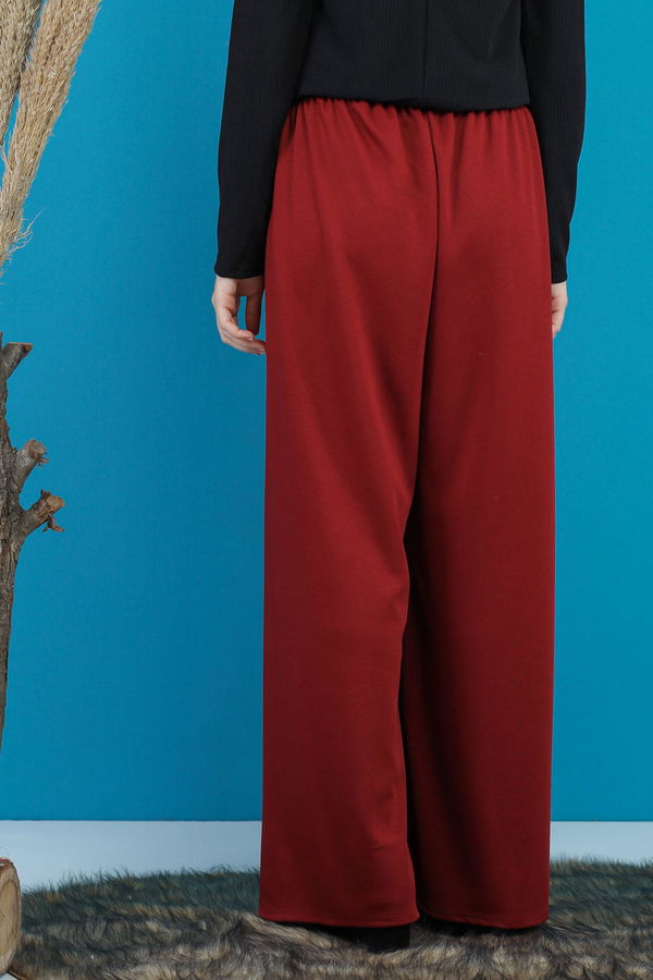 Petek Bol Paça Pantolon Bordo - 02 7669 Bordo - 7669