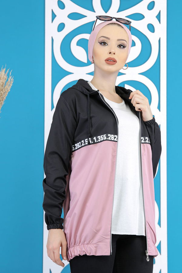 Yagmurluk Ceket Pudra - 7807 Pembe - 7807 PEMBE