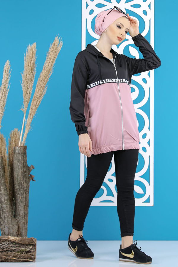 Yagmurluk Ceket Pudra - 7807 Pembe - 7807 PEMBE