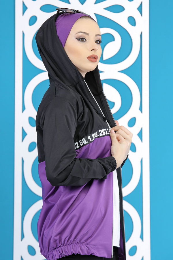 Yagmurluk Ceket Mor - 7807 Mor - 7807 MOR