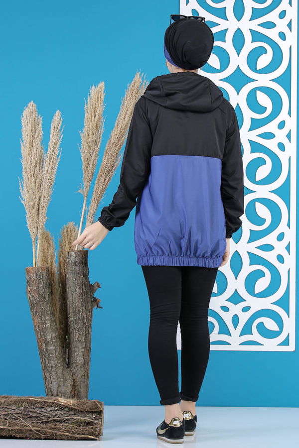 Yagmurluk Ceket Saks - 7807 Mavi - 7807 MAVİ