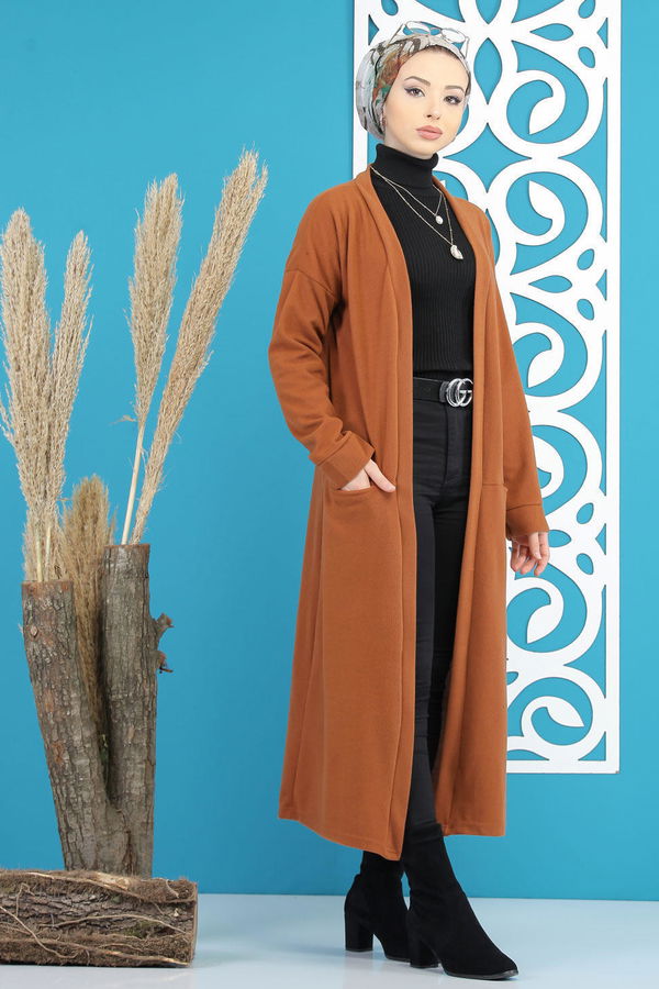 Hırka Siyah  Taba - 7844 TABA