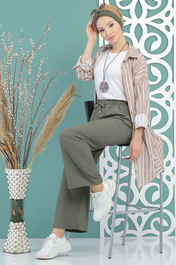 Bol Pantolon Haki - 02 7679 Haki - 7679 HAKİ