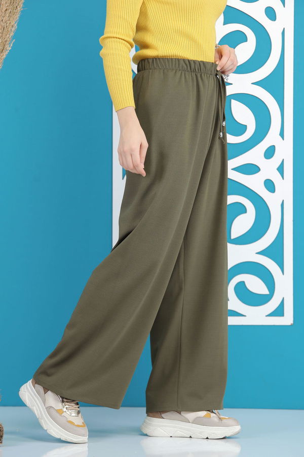 Petek Bol Paça Pantolon Haki - 02 7669 Haki - 7669