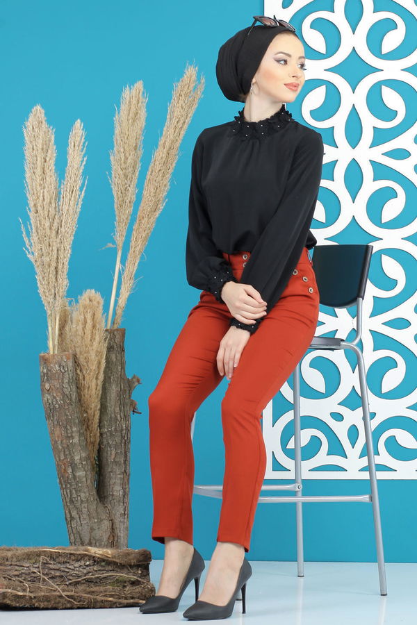 Klasik Pantolon Kiremit - 02 7603 Kiremit - 7603 KİREMİT