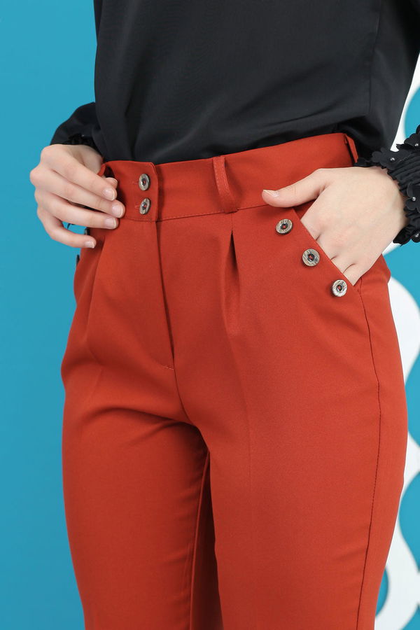 Klasik Pantolon Kiremit - 02 7603 Kiremit - 7603 KİREMİT