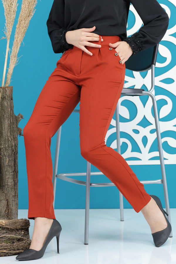 Klasik Pantolon Kiremit - 02 7603 Kiremit - 7603 KİREMİT