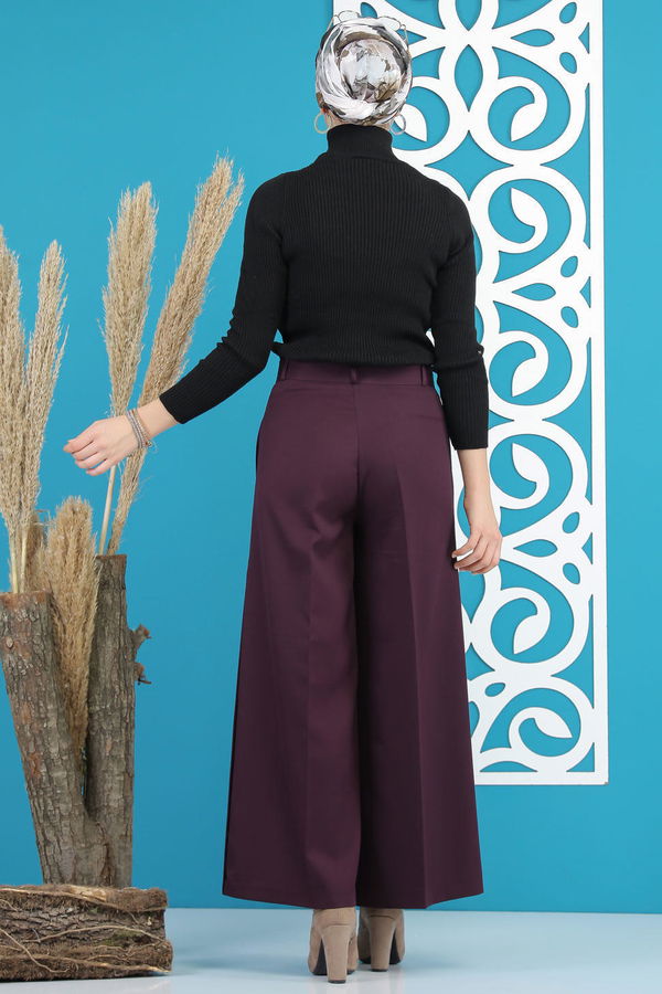 Bol Paça Pantolon Mürdüm - 02 7394 Mürdüm - 7394 MÜRDÜM