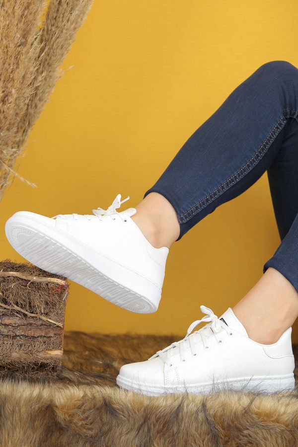 Kadın Beyaz Spor Ayakkabı Beyaz - 7867 - 7867 BEYAZ