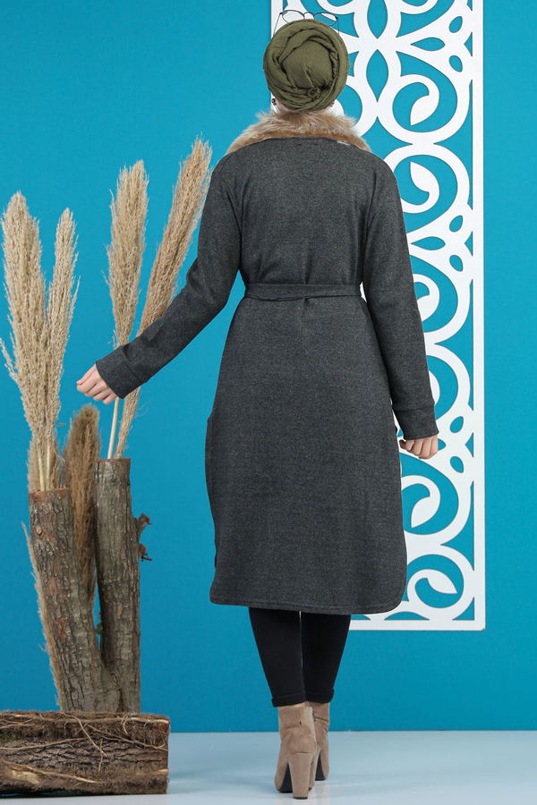 Kürklü Hırka Haki  Haki - 7896 HAKİ