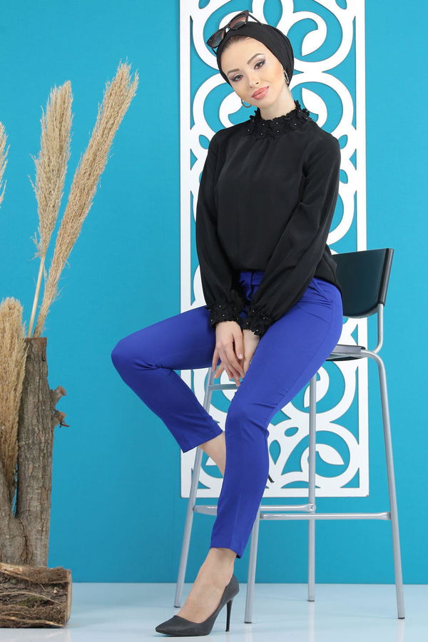 Pantolon Saks - 02 6926 Mavi - 6926 MAVİ