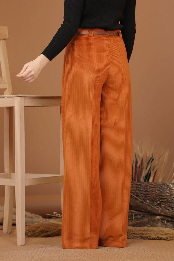 Kadife Pantolon Kemer Kiremit - 7947 Kiremit - 7947 KİREMİT