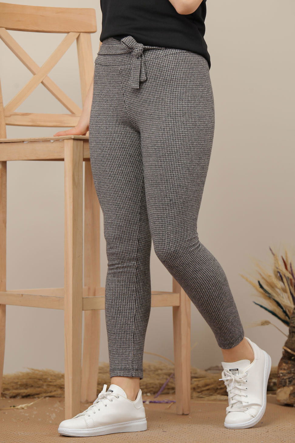 Desenli Pantolon Vizon  Vizon - 7960