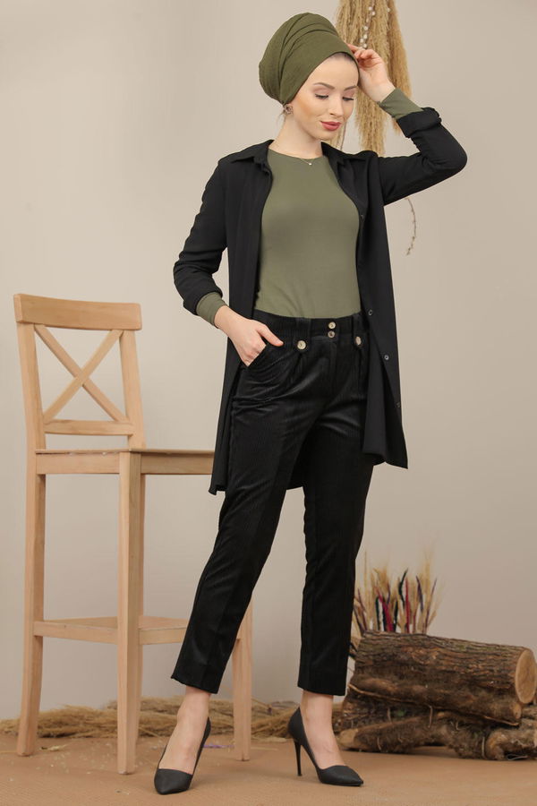Kadife Pantolon Siyah - 7985 Siyah - 7985 SİYAH