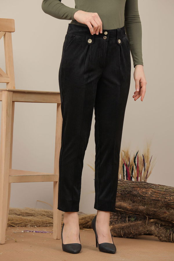 Kadife Pantolon Siyah - 7985 Siyah - 7985 SİYAH