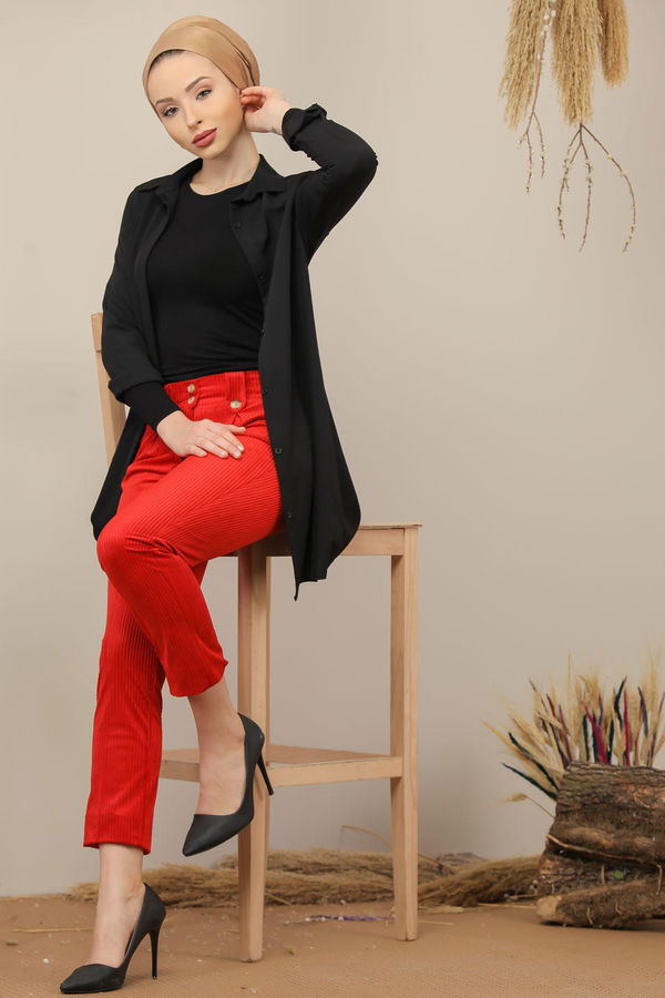 Kadife Pantolon Kırmızı - 7985 Kırmızı - 7985 Kırmızı