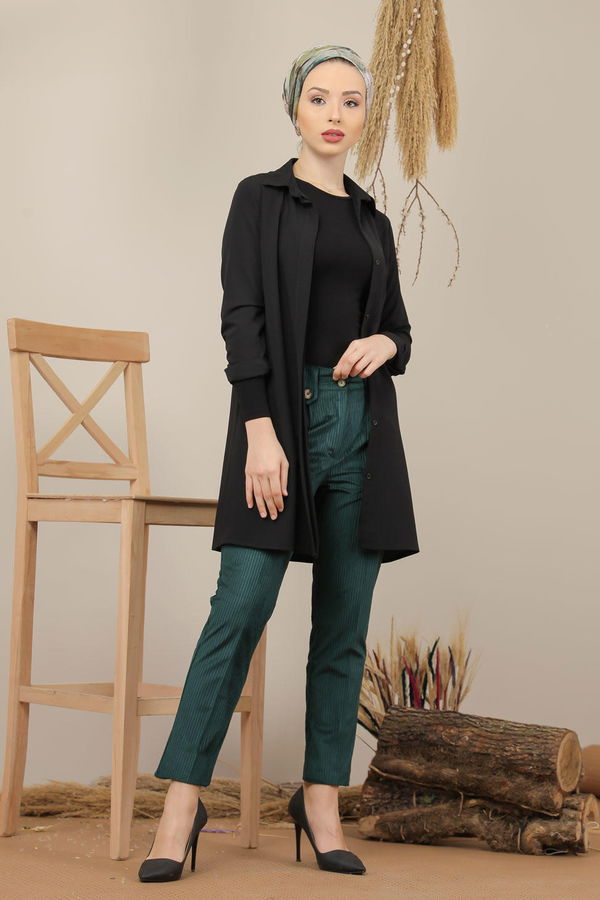 Kadife Pantolon Zumrut - 7985 Yeşil - 7985 YEŞİL
