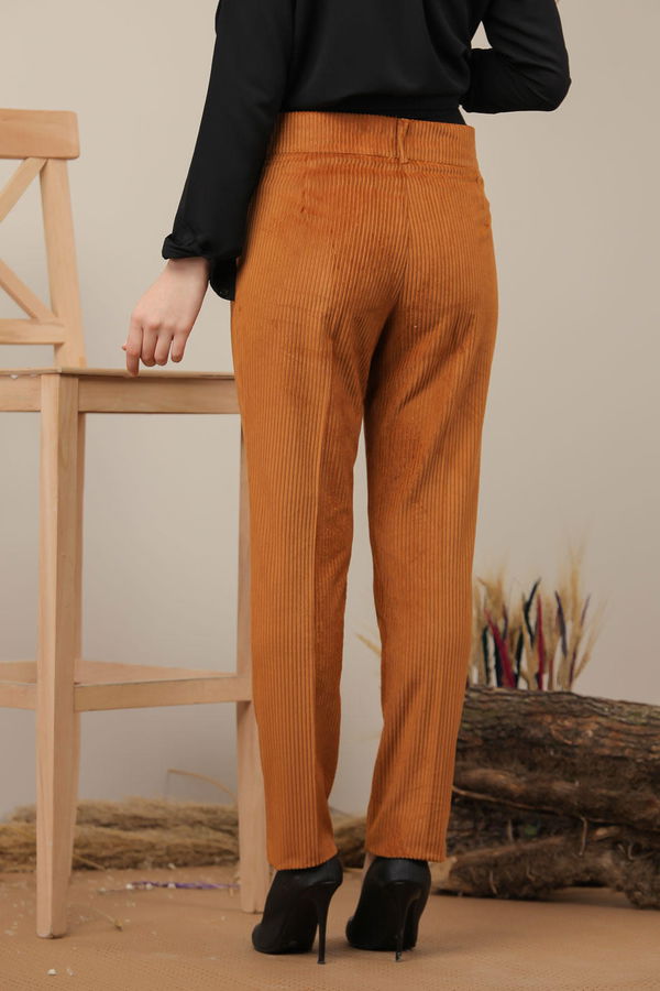 Kadife Pantolon Kahve - 7985 Kahverengi - 7985 KAHVERENGİ