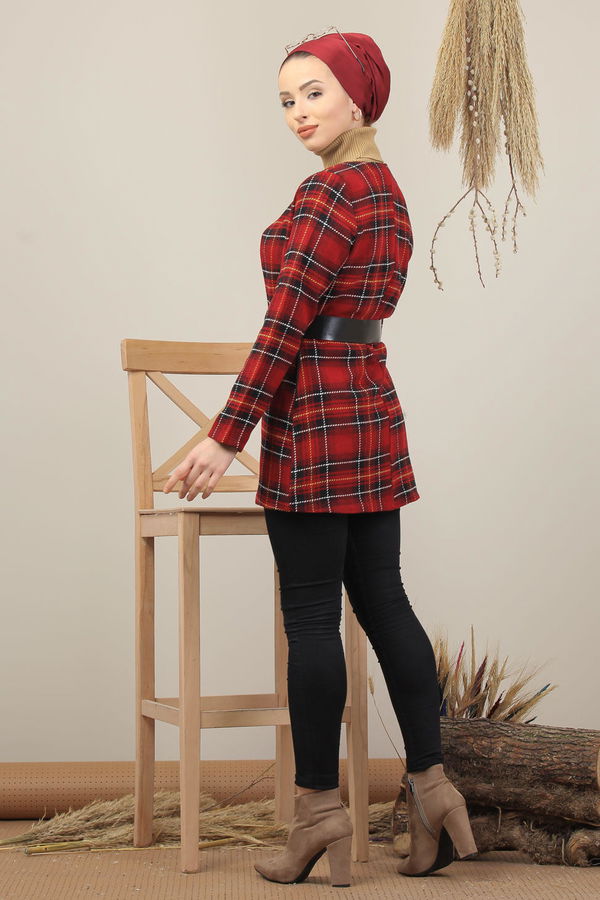 Ekose Ceket Bordo - 7950 Bordo - 7950 BORDO