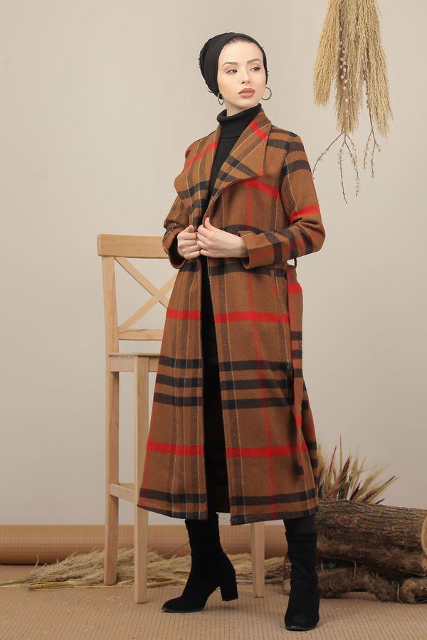 Kaşe Kaban Kahve - 7939 Kahverengi - 7939 KAHVERENGİ