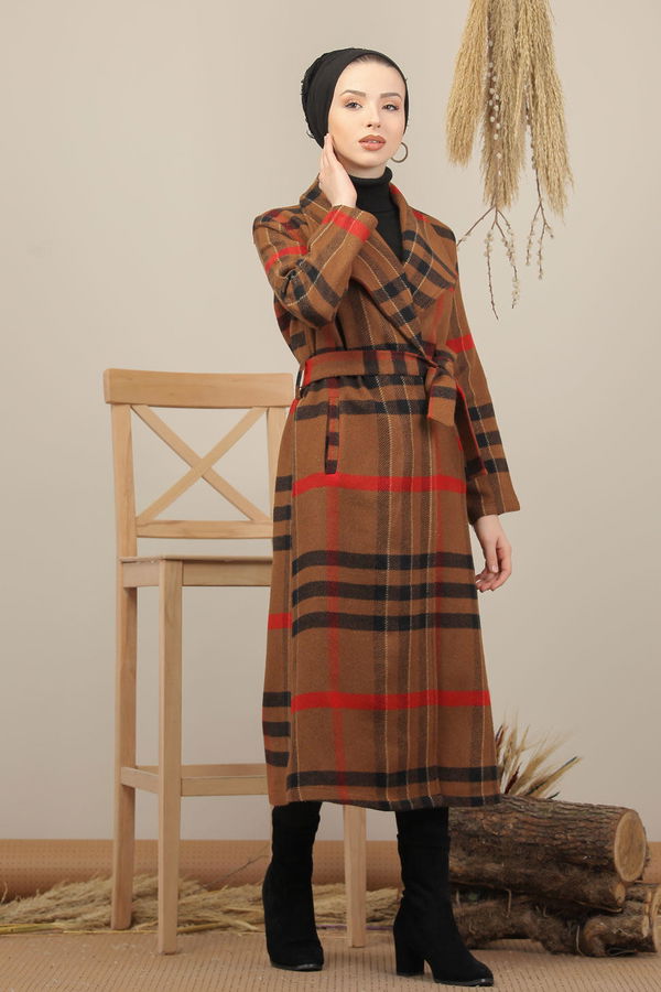 Kaşe Kaban Kahve - 7939 Kahverengi - 7939 KAHVERENGİ