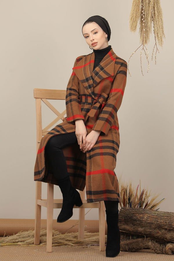 Kaşe Kaban Kahve - 7939 Kahverengi - 7939 KAHVERENGİ