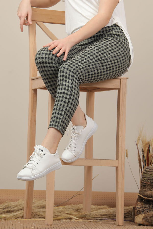 Cepli Ekose Pantolon Haki Siyah - 7981 Siyah - 7981