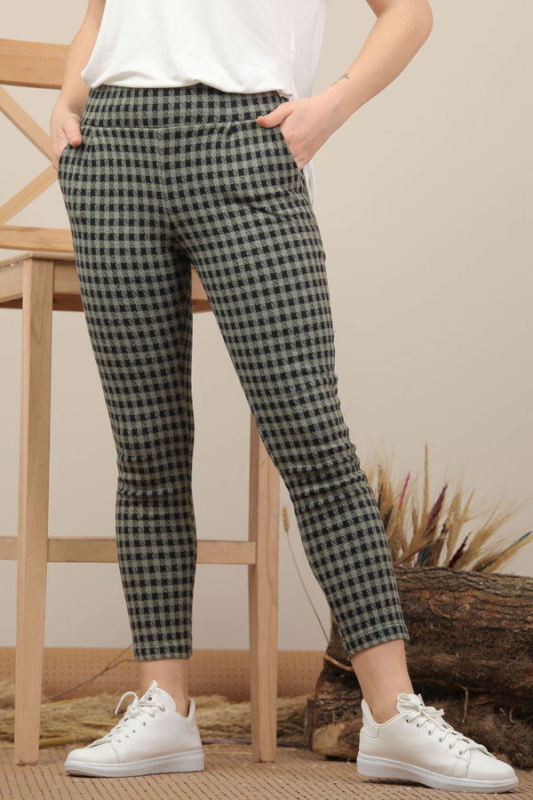 Cepli Ekose Pantolon Haki Siyah - 7981 Siyah - 7981