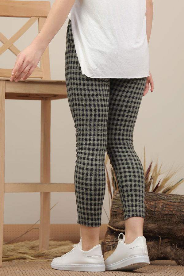 Cepli Ekose Pantolon Haki Siyah - 7981 Siyah - 7981