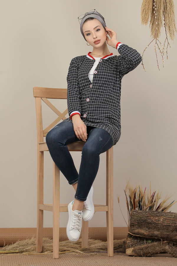 Karelı Ceket Antrasit - 02 7708 Antrasit - 7708 ANTRASİT